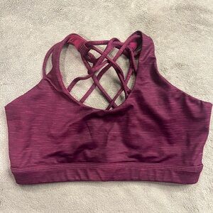 Constantly Varied Gear Heather Berry Butterfly Back Bra